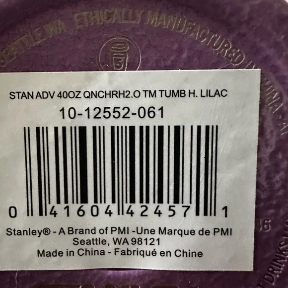NEW Stanley 40 oz. Quencher H2.0 FlowState Tumbler; HAMMERTONE LILAC HTF - Picture 4 of 8